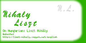 mihaly liszt business card